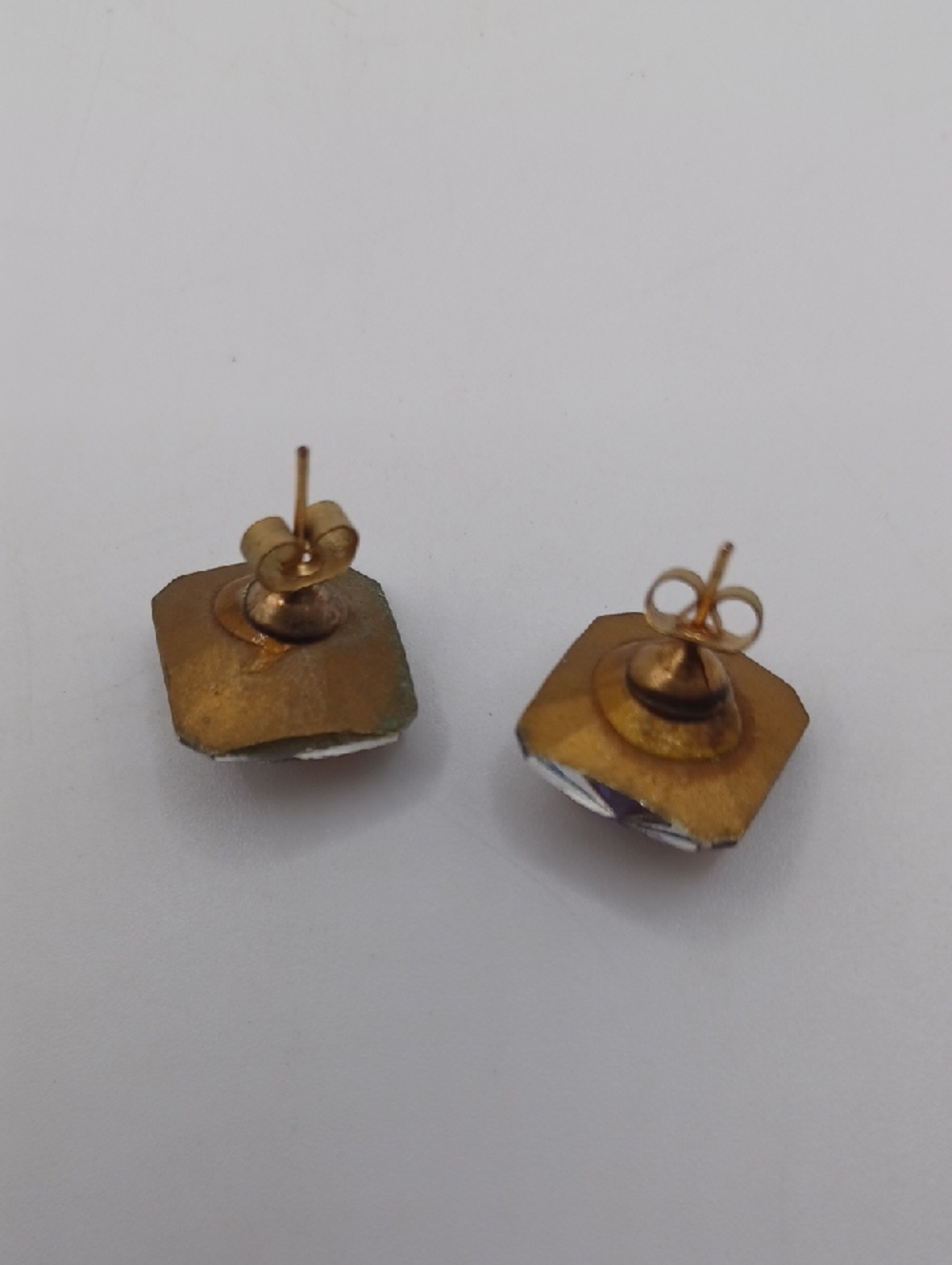 Rivoli Square Cut Stud Earrings - Picture 4 of 5